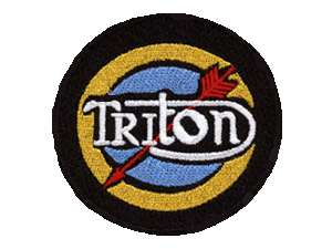Triton motorcycle logo patch 3 inch round